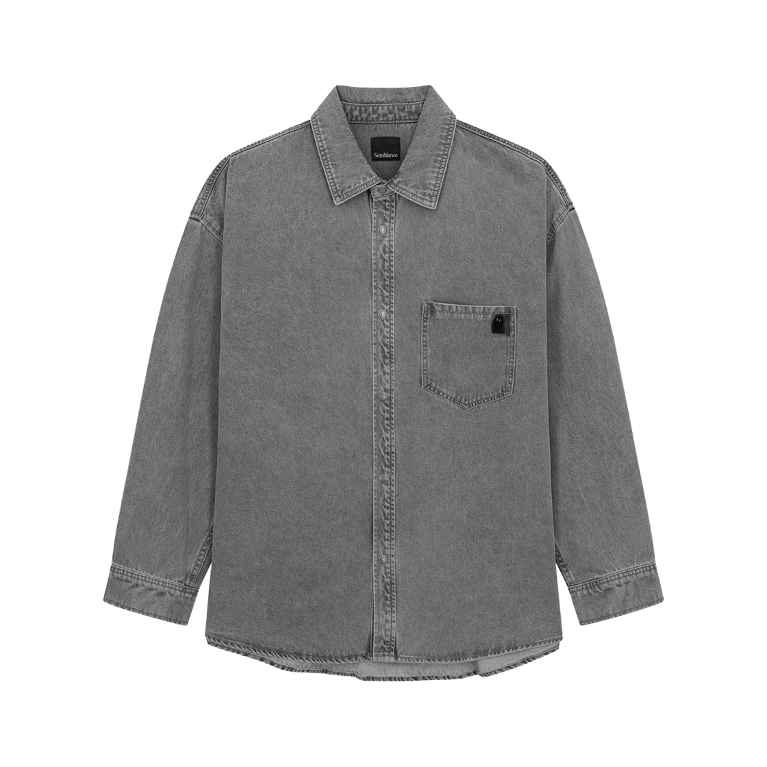 ZI5SH811GY ZIOSONGZIO SEMBLANCE Tencel Denim Shirt Grey