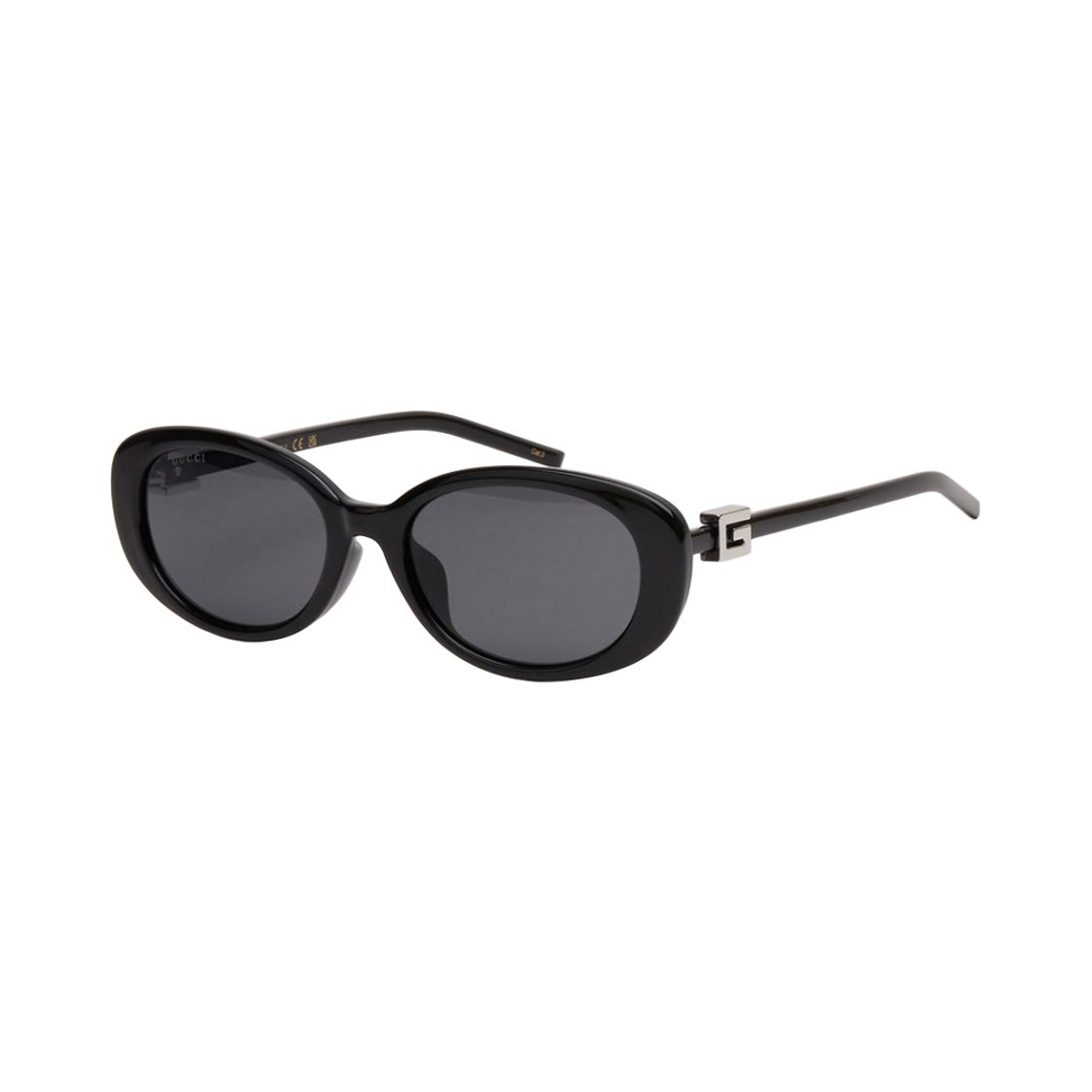GG1684SA-001 Gucci Oval Cat Eye Frame Acetate Sunglasses Black Grey