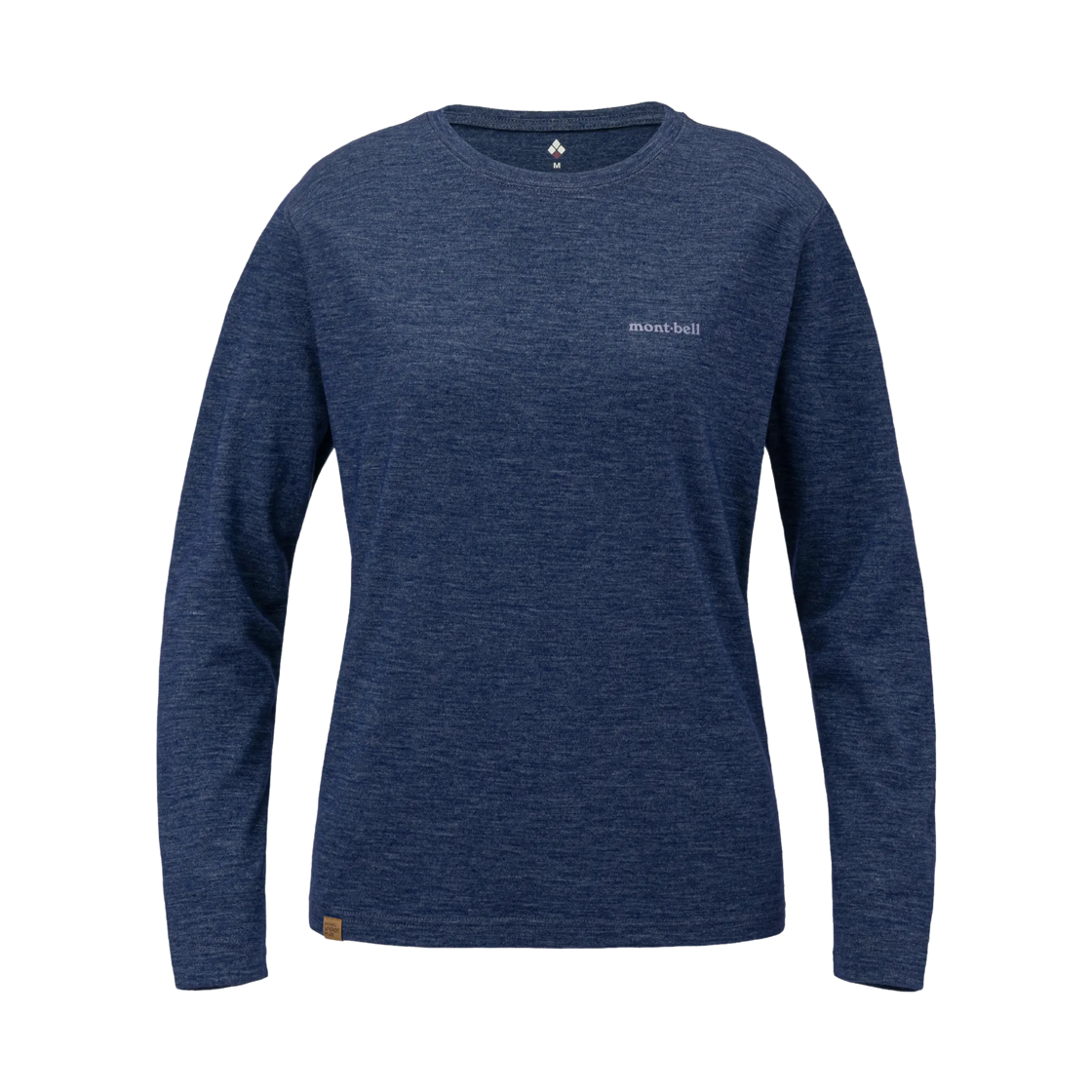 1114607 (W) Montbell Merino Wool Plus Light Long Sleeve T-Shirt Navy 1