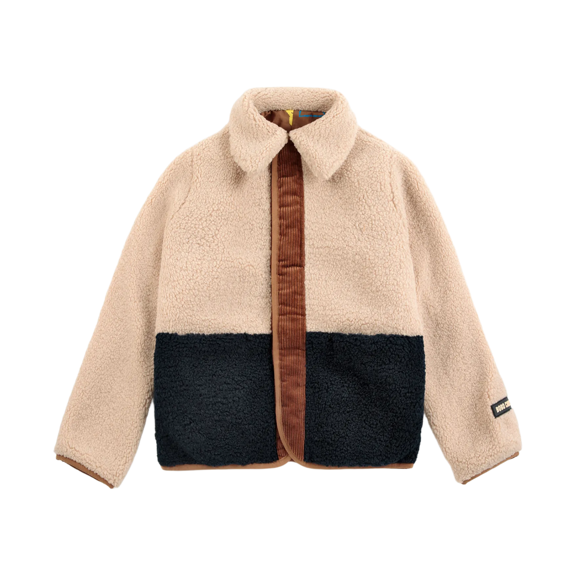 226AC098 (Kids) Bobo Choses Pixel Abduction All Over Reversible Jacket Brown