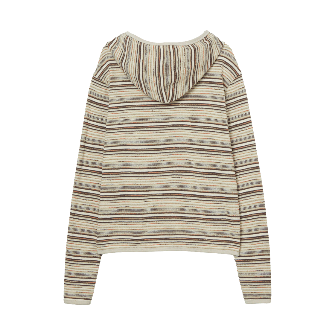 [오프라인 전용] 에이이에이이 우먼 스트라이프 니트 후디 아이보리 - 26FW([오프라인 전용] AEAE Women Stripe Knit Hoodie Ivory - 26FW) - 2