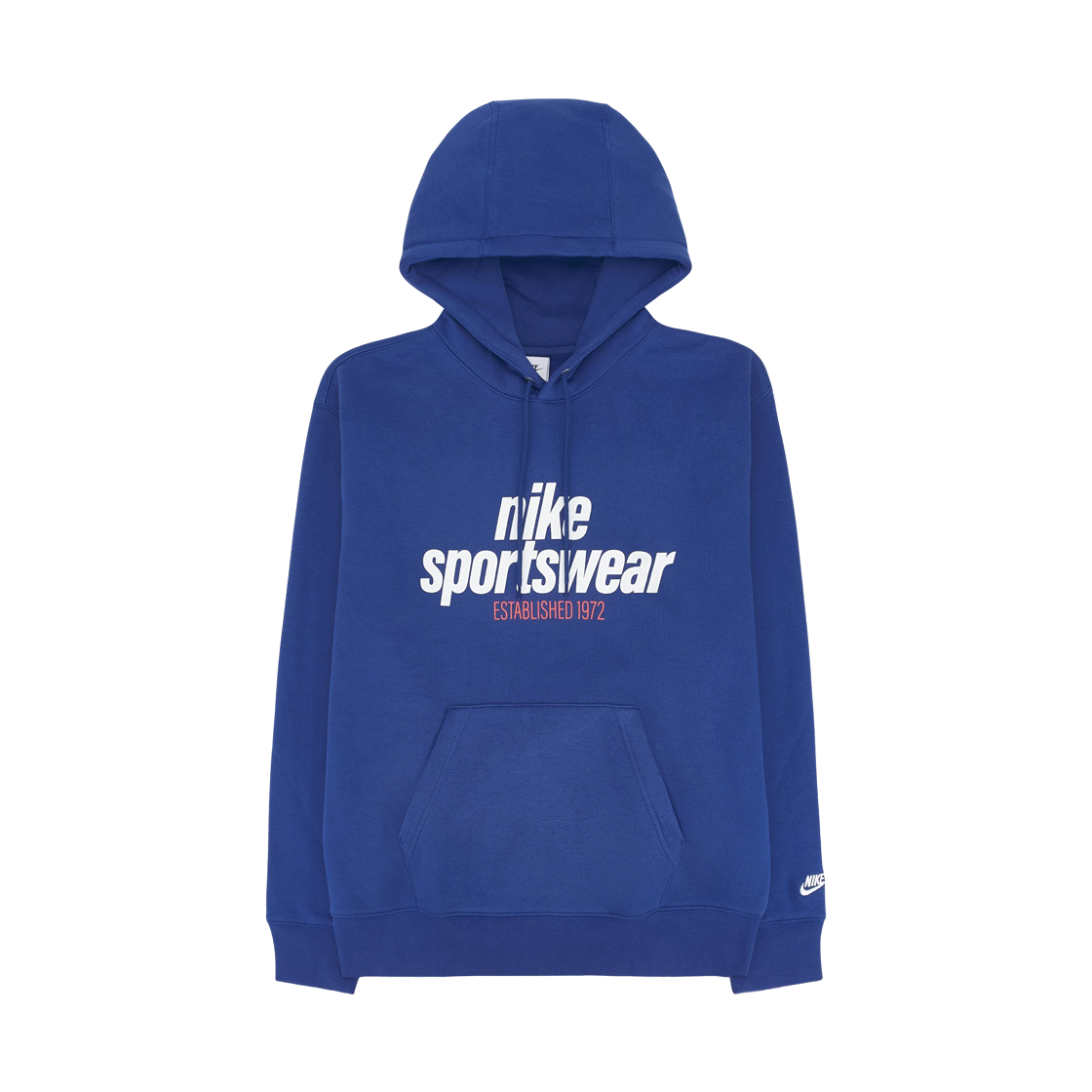 HJ2160-480 Nike Club Fleece Pullover Hoodie Game Royal White - Asia
