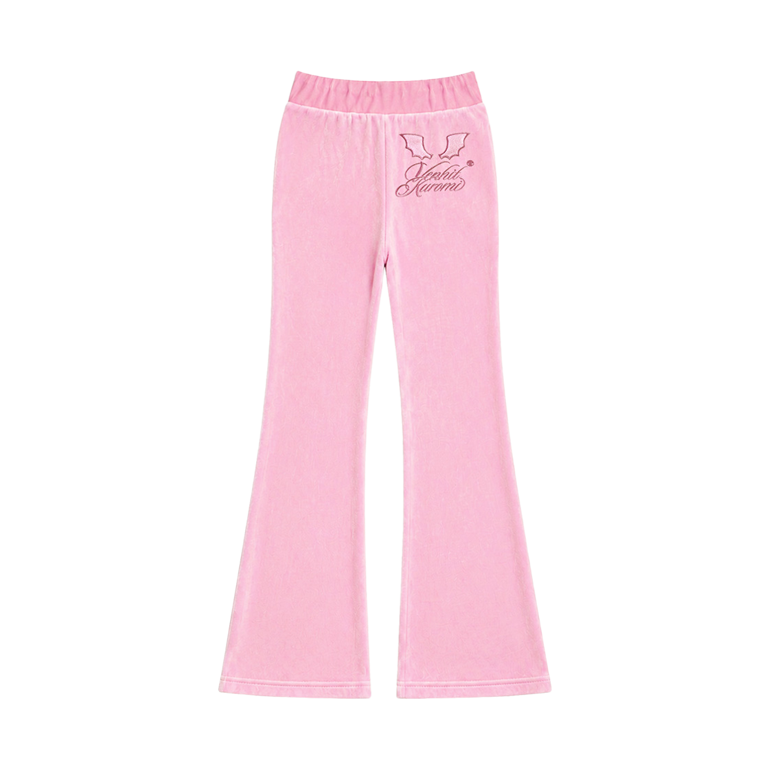 VK6F003 [KREAM 단독] VENHIT x KUROMI Velour Bootcut Pants Pink