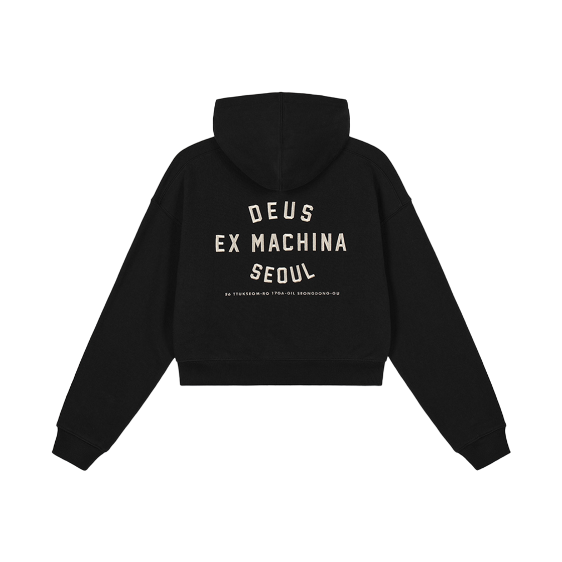 D263WZH010099 [6% 적립] Deus Ex Machina W. Seoul College Address Zip Hoodie Black
