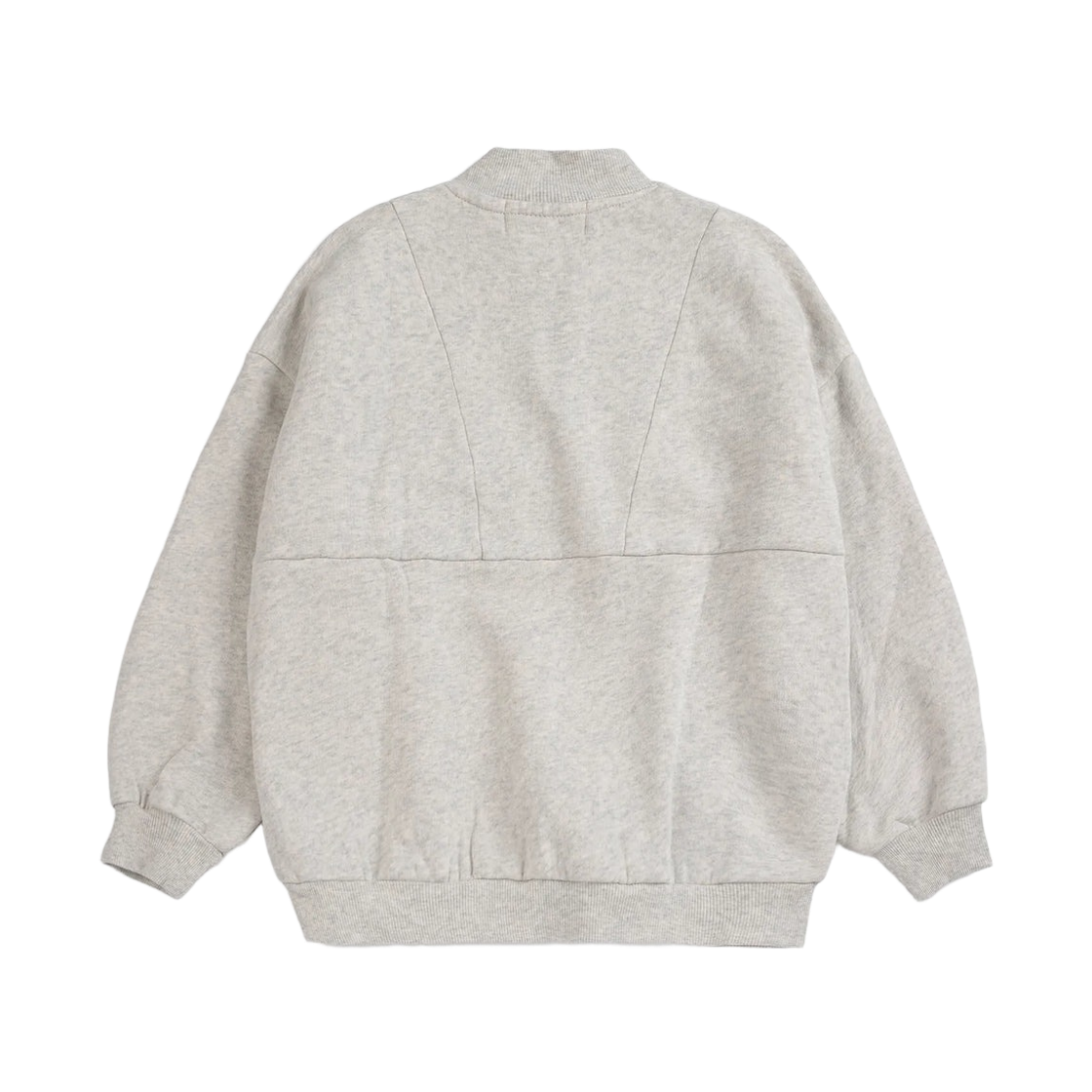 (키즈) 보보쇼즈 볼더 하프 집 스웨트셔츠 라이트 헤더 그레이((Kids) Bobo Choses Bolder Half Zipped Sweatshirt Light Heather Grey) - 2