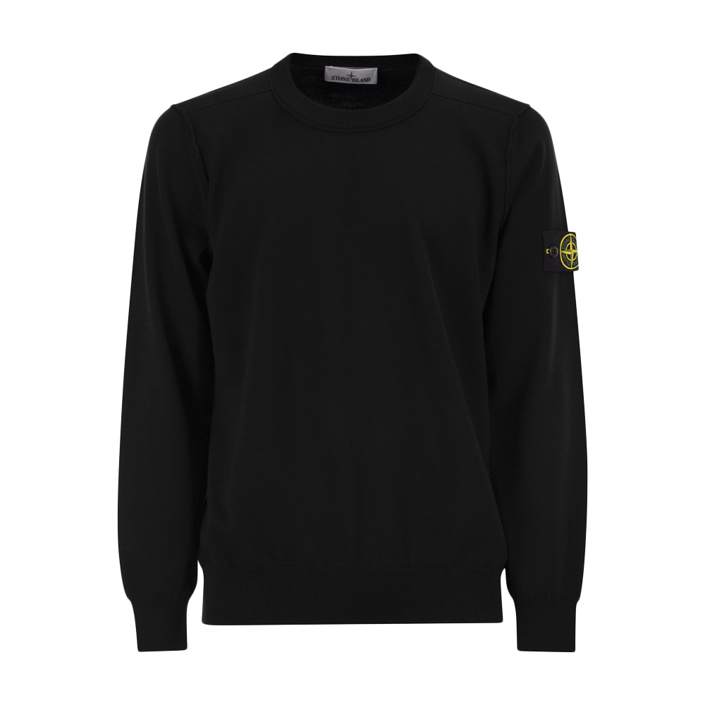 [20% 쿠폰] 스톤 아일랜드 패치 크루넥 코튼 니트 블랙 - 26SS([20% 쿠폰] Stone Island Patch Crewneck Cotton Knit Black - 26SS) - 2