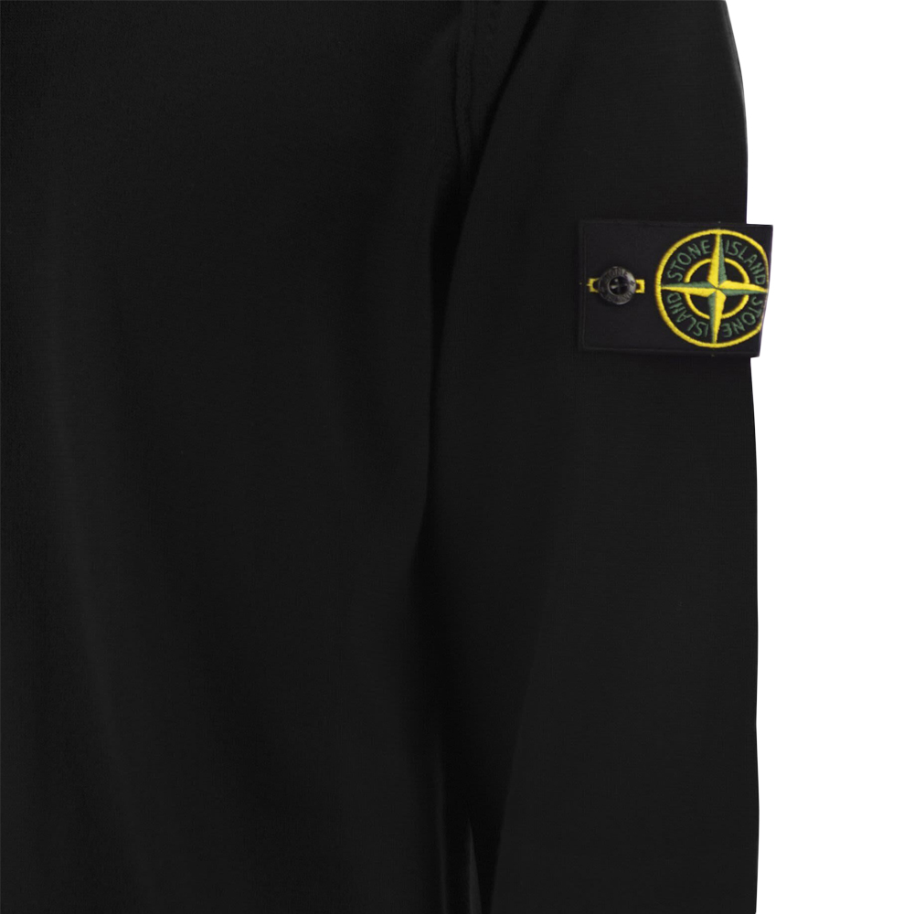 [20% 쿠폰] 스톤 아일랜드 패치 크루넥 코튼 니트 블랙 - 26SS([20% 쿠폰] Stone Island Patch Crewneck Cotton Knit Black - 26SS) - 4