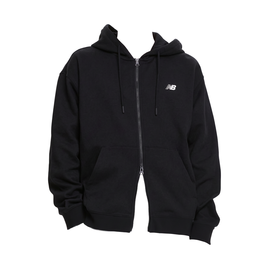 NBMDFCO103-19 New Balance Essential Logo Hoodie Zip Up Black
