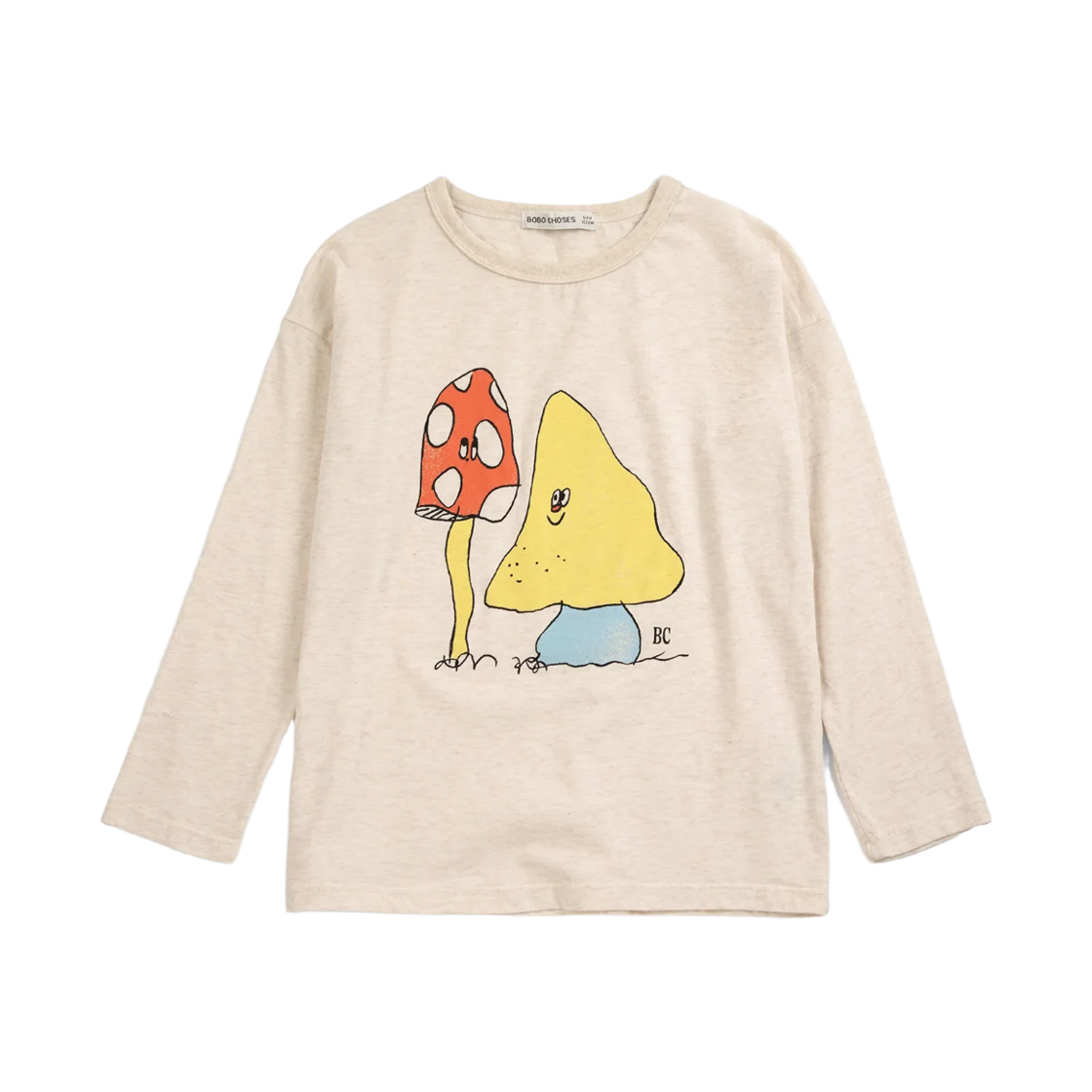 (키즈) 보보쇼즈 머쉬 몬스터 듀오 스웨트셔츠 베이지((Kids) Bobo Choses Mush Monster Duo Sweatshirt Beige)