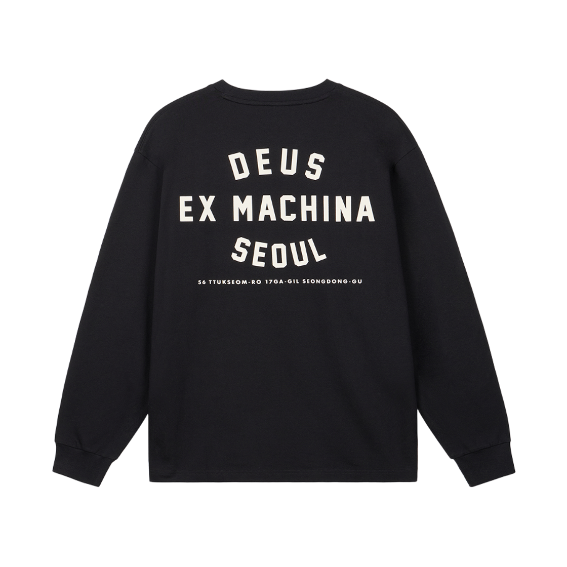 D261ULT910099 [6% 적립] Deus Ex Machina Seoul College Address Ls Tee Black