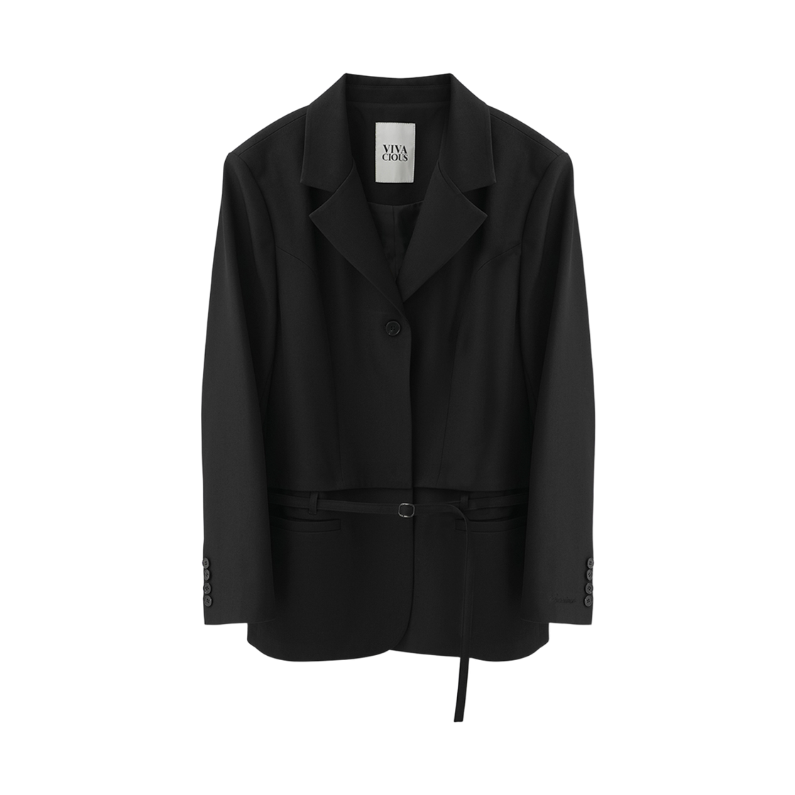 VV63JK01BK VIVACIOUS Eira Convertible Blazer BLACK