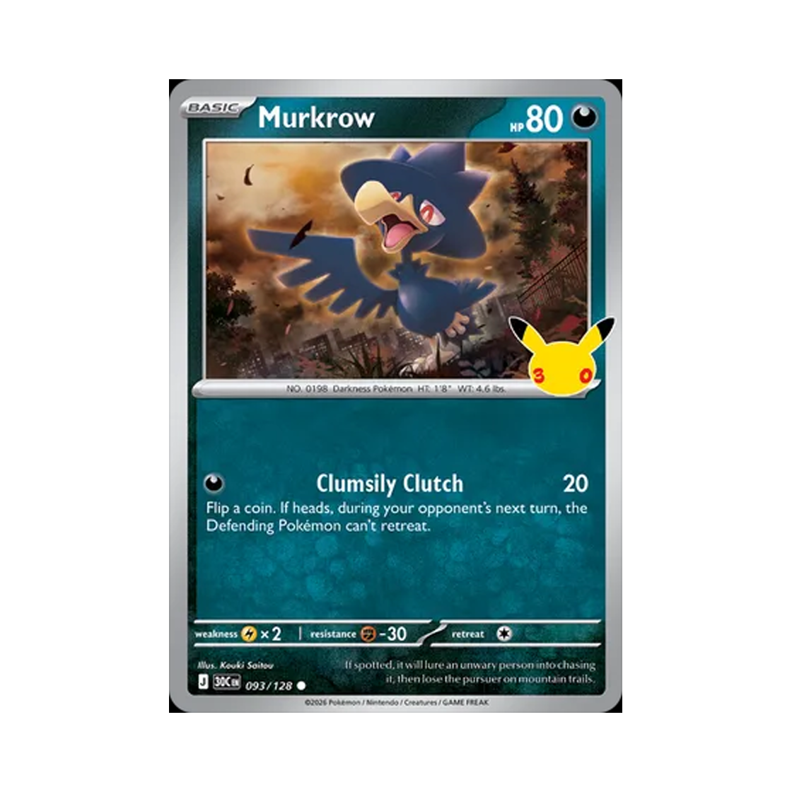 포켓몬 TCG 니로우 C 30주년 기념 (영문판)(Pokemon TCG Murkrow C 30th Celebration (English Ver.)) - 1