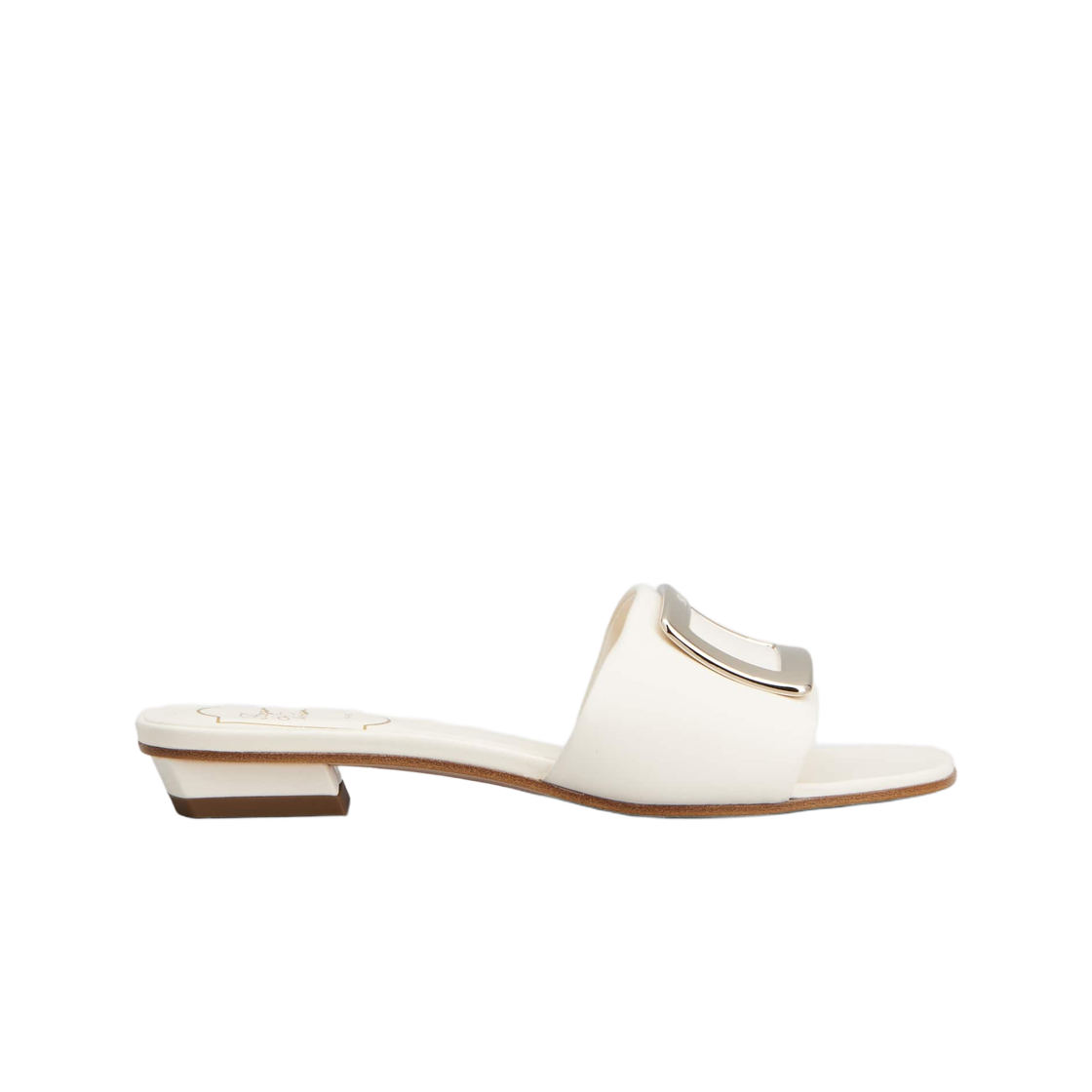 RVW8164492091TC019 (W) Roger Vivier Belle Vivier Mules in Leather Off White