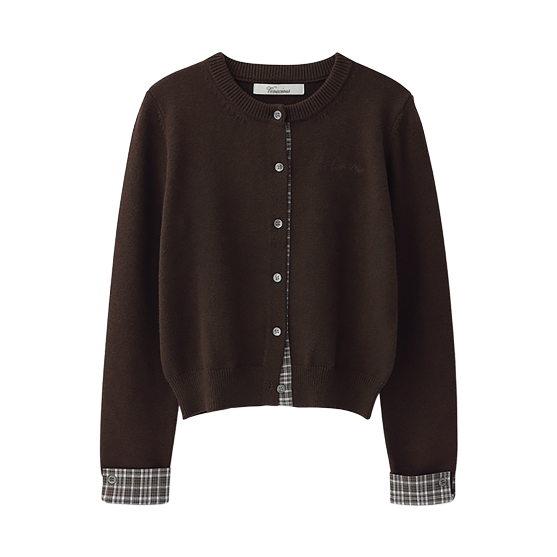VV63KN05BR VIVACIOUS Fate Check Knit CD BROWN