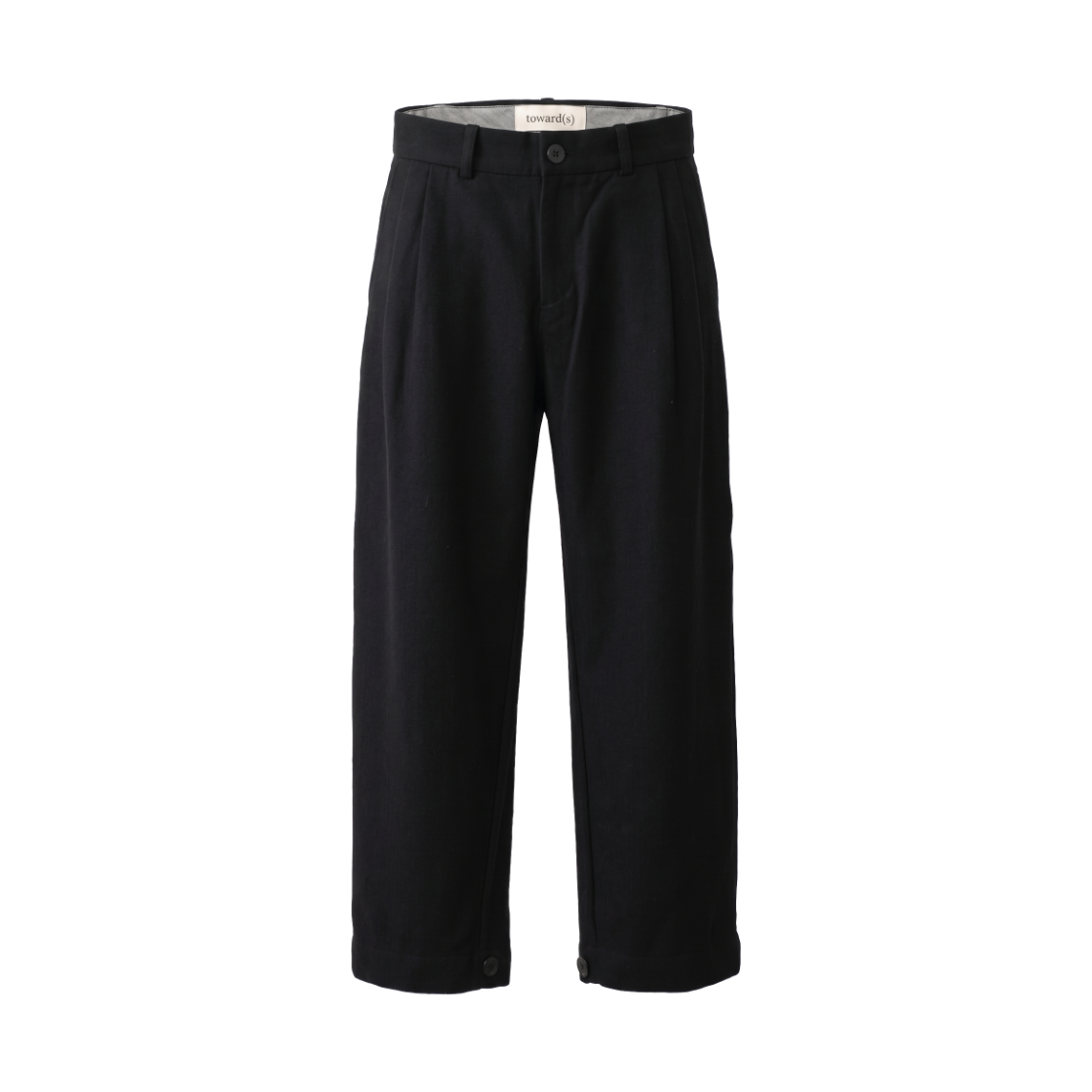 KM6DPALTD06BK toward(s) Pleat Pants Woven Drizzle Weave Wool Iron Ink Black - 26FW
