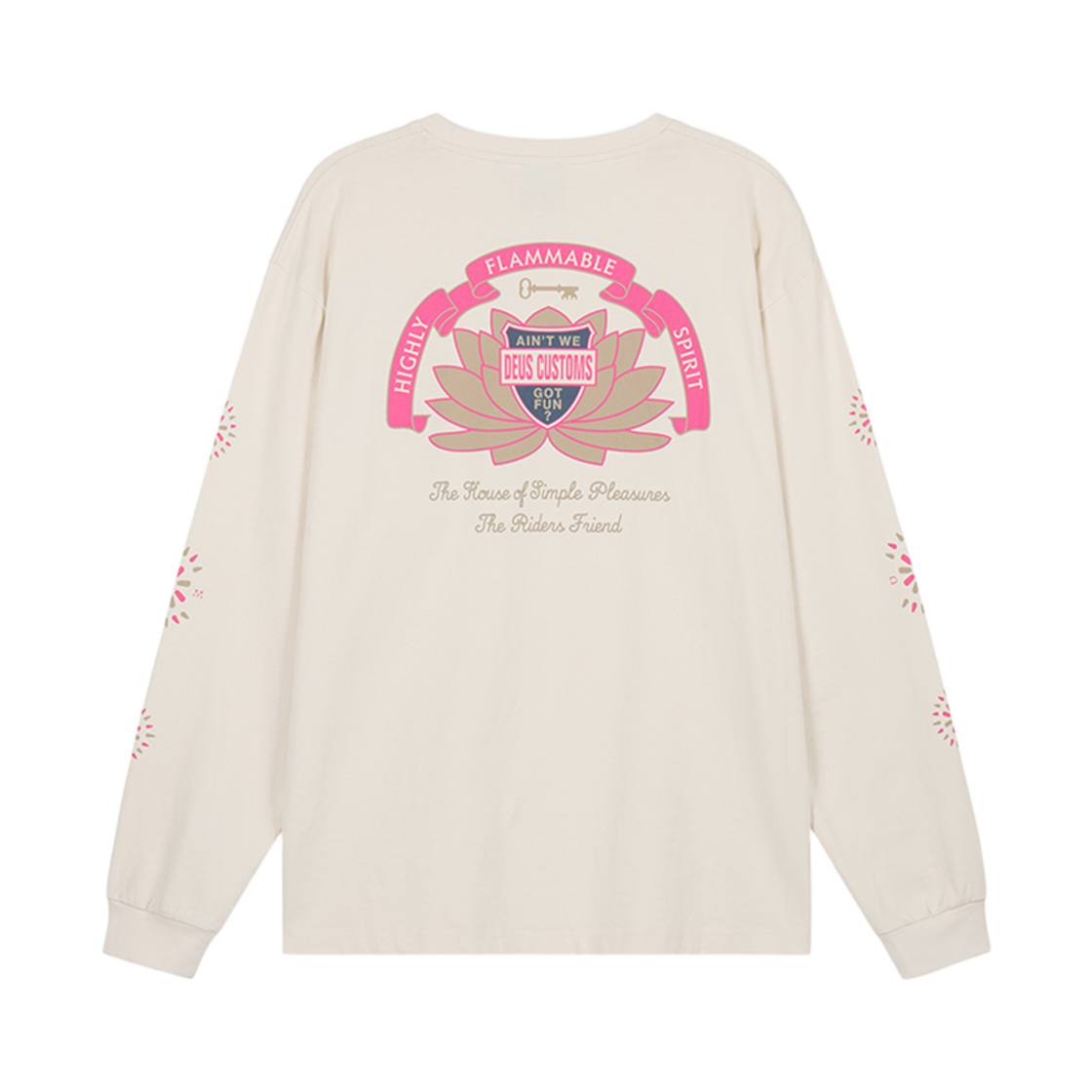 D263ULT230012 [6% 적립] Deus Ex Machina Sacred Chest Ls Tee Ivory