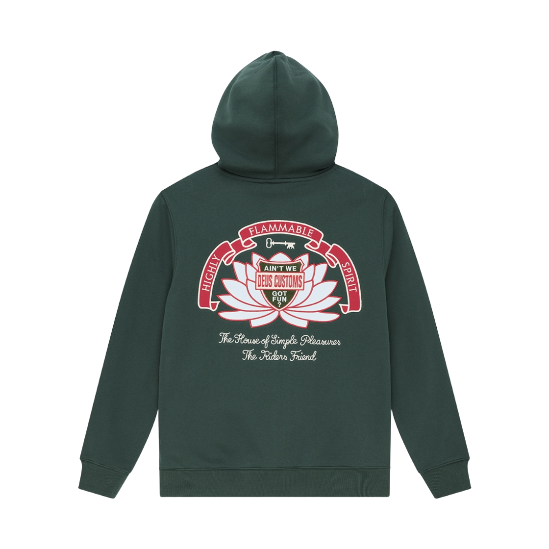D264UZH343050 [6% 적립] Deus Ex Machina Sacred Crest Zip Hoodie Green