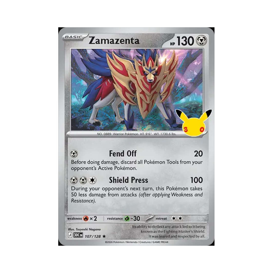 30C107-128 Pokemon TCG Zamazenta R 30th Celebration (English Ver.)