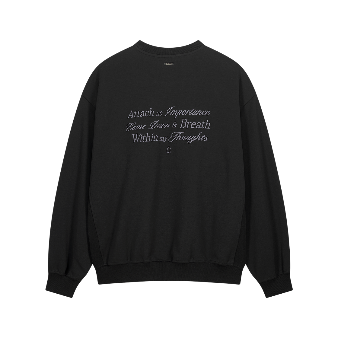 ZI5TS804BK ZIOSONGZIO SEMBLANCE Slogan Sweatshirt Black
