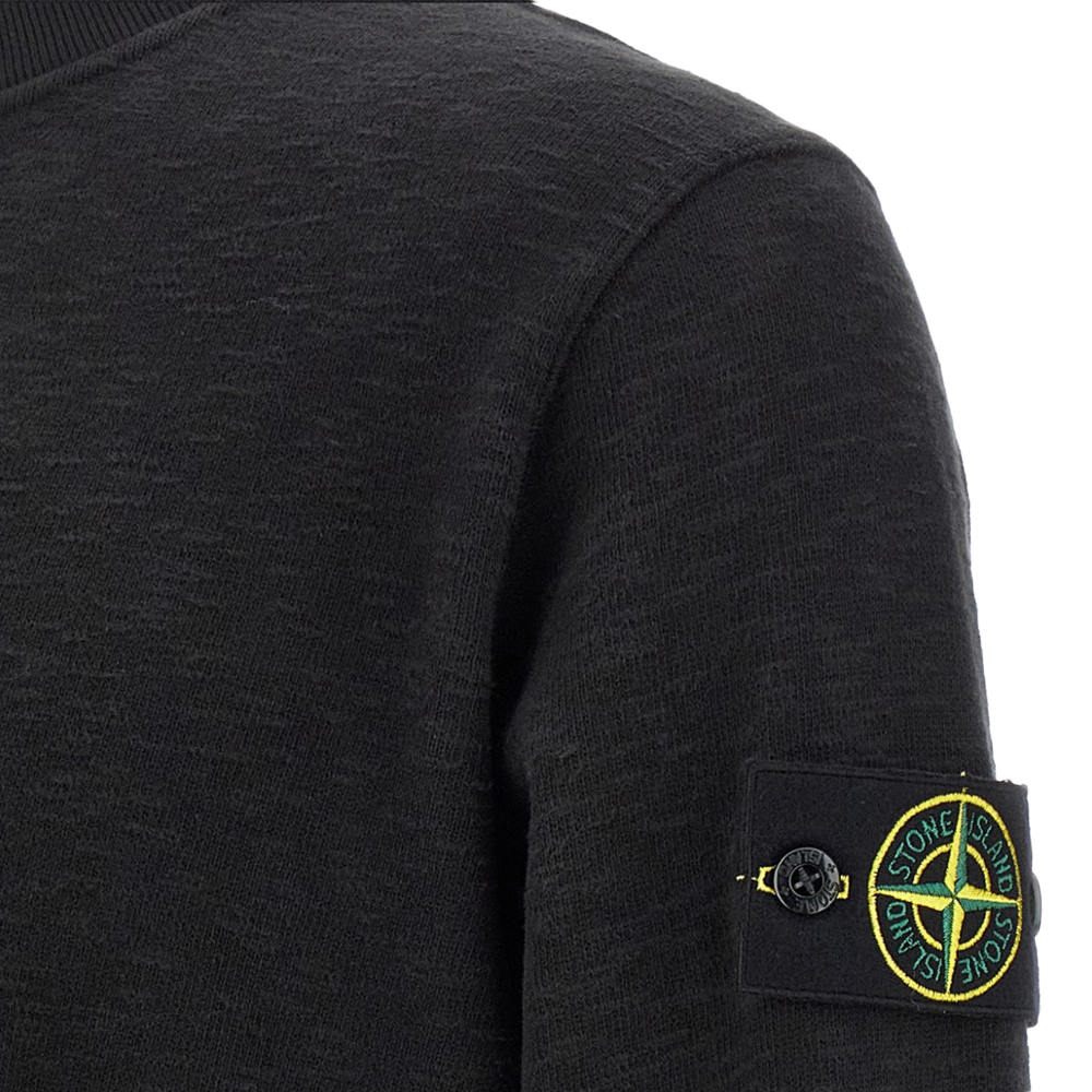 [20% 쿠폰] 스톤 아일랜드 패치 브러쉬드 헤비 맨투맨 블랙 - 25FW([20% 쿠폰] Stone Island Patch Brushed Heavy Sweatshirt Black - 25FW) - 4