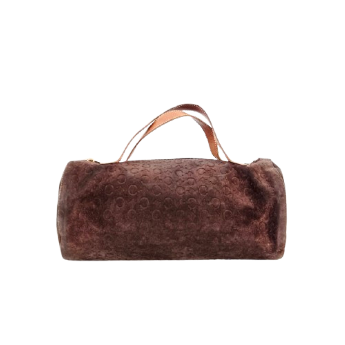 ITS72OEJ78R4 Celine Macadam Suede Mini Cylinder Drum Bag