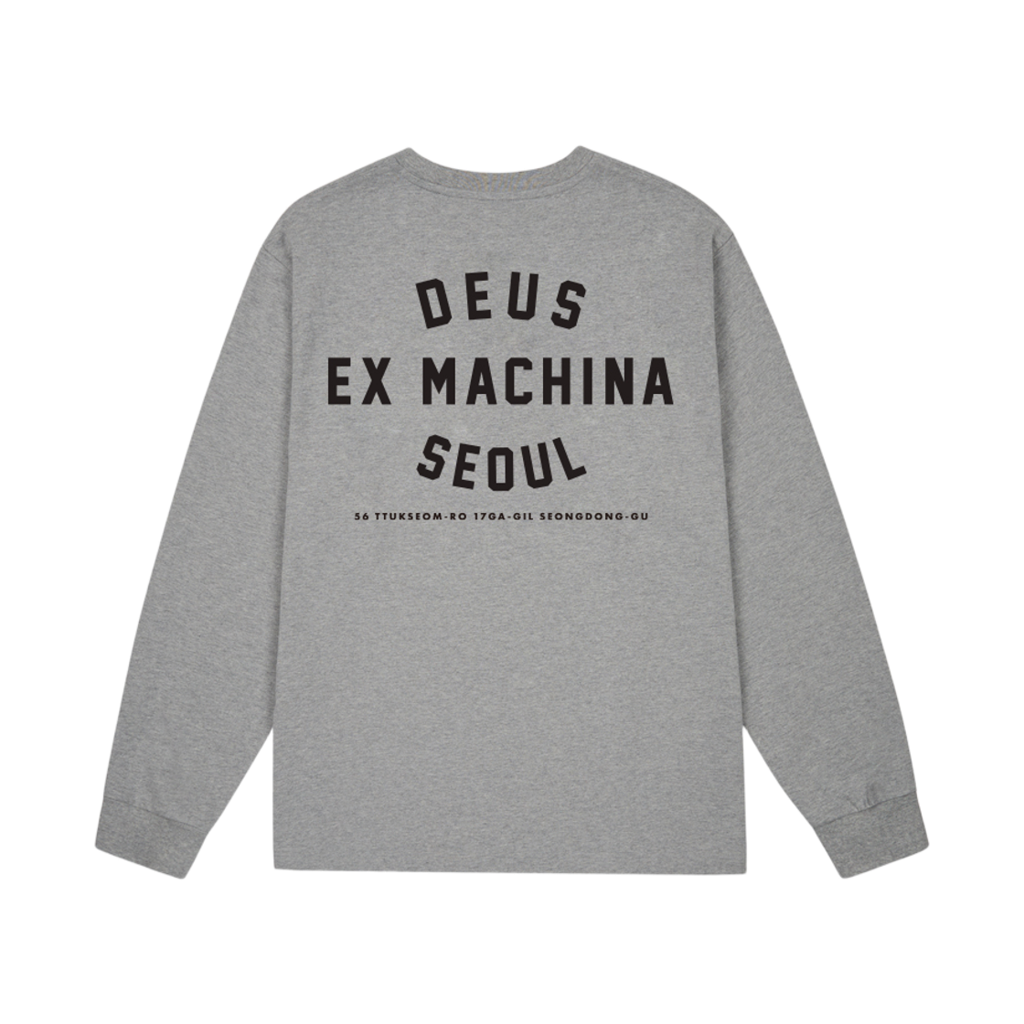 [6% 적립] 데우스 엑스 마키나 서울 컬리지 어드레스 롱슬리브 티셔츠 멜란지 그레이([6% 적립] Deus Ex Machina Seoul College Address Ls Tee M/Grey)