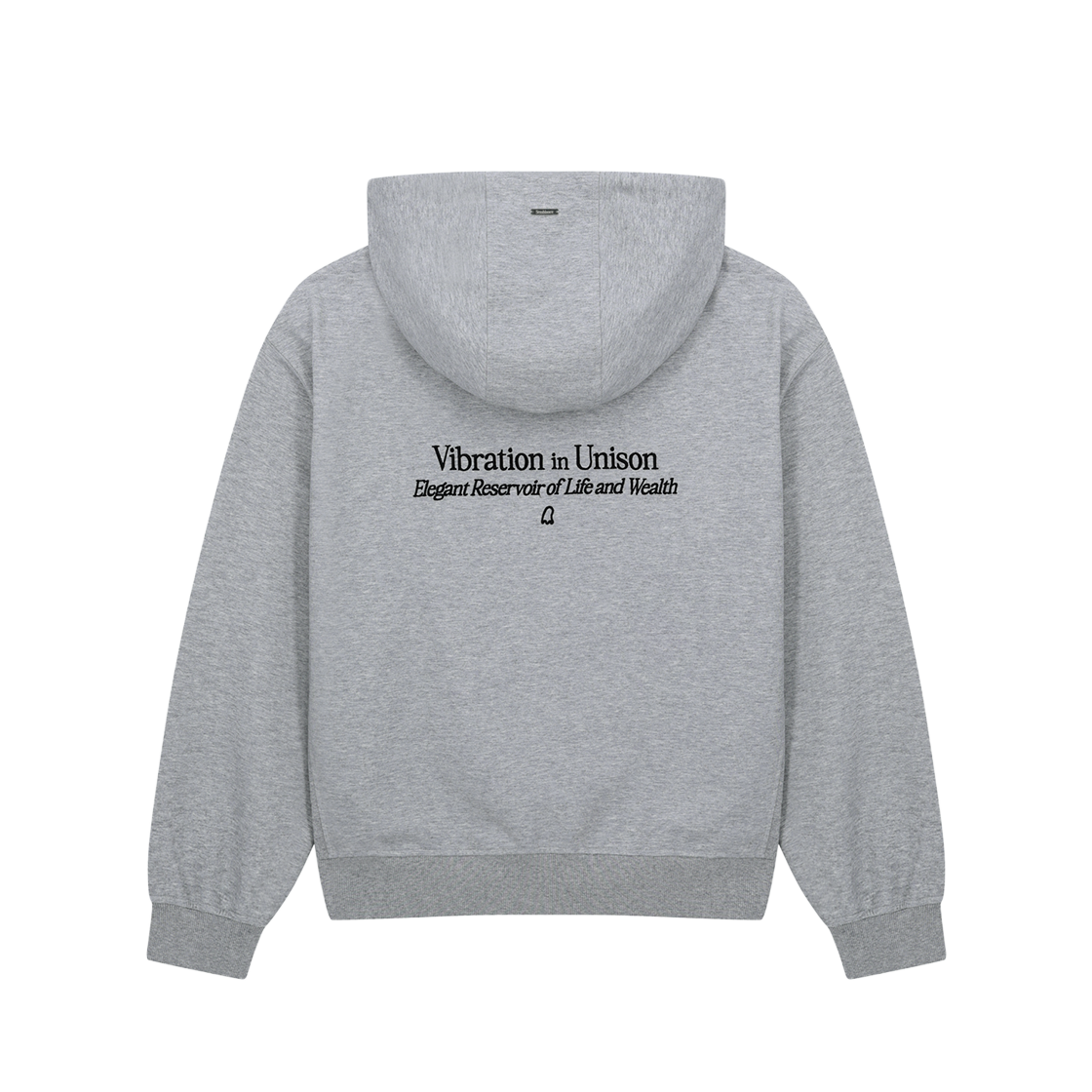 ZI5TS802MG ZIOSONGZIO SEMBLANCE Slogan Hood Zip Up Melange Grey
