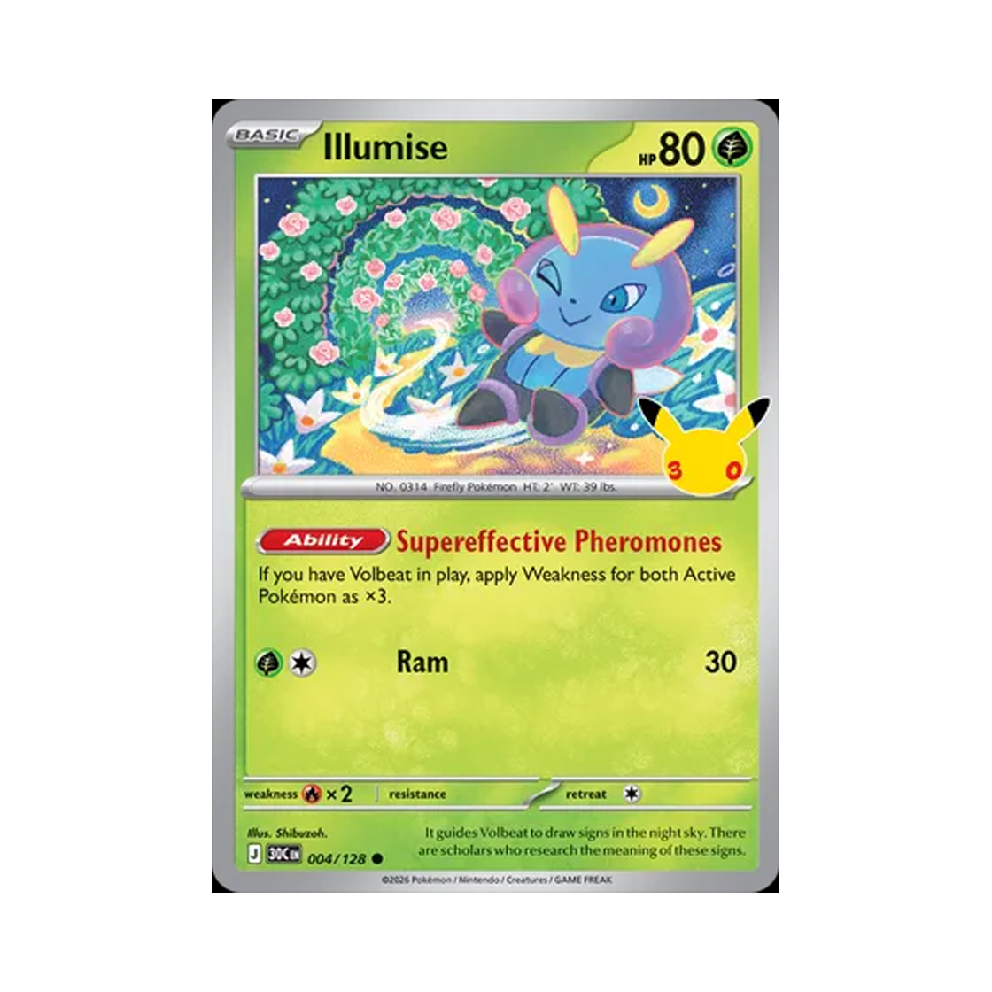 30C004-128 Pokemon TCG Illumise C 30th Celebration (English Ver.)