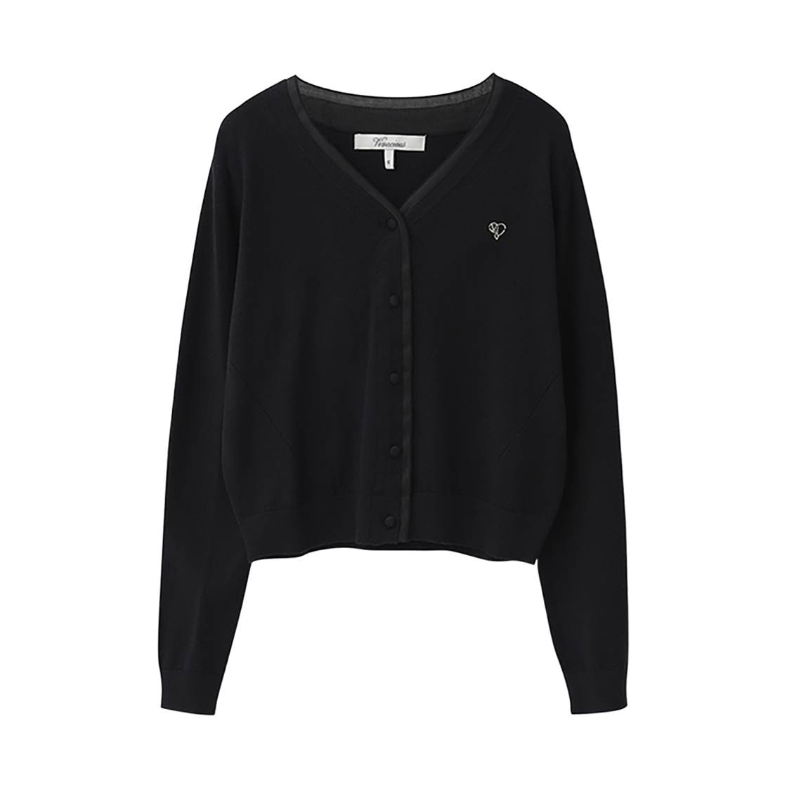 VV61KN02BK VIVACIOUS Lune Oganza Layered Knit CD BLACK