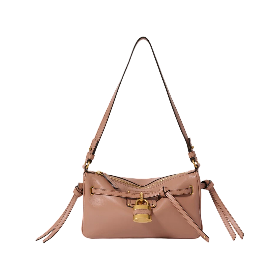 (W) 끌로에 미니 패딩턴 슬링 파우치 스트랩 소프트 레더 토니 브라운((W) Chloe Mini Paddington Sling Pouch with Strap in Soft Leather Tawny Brown)