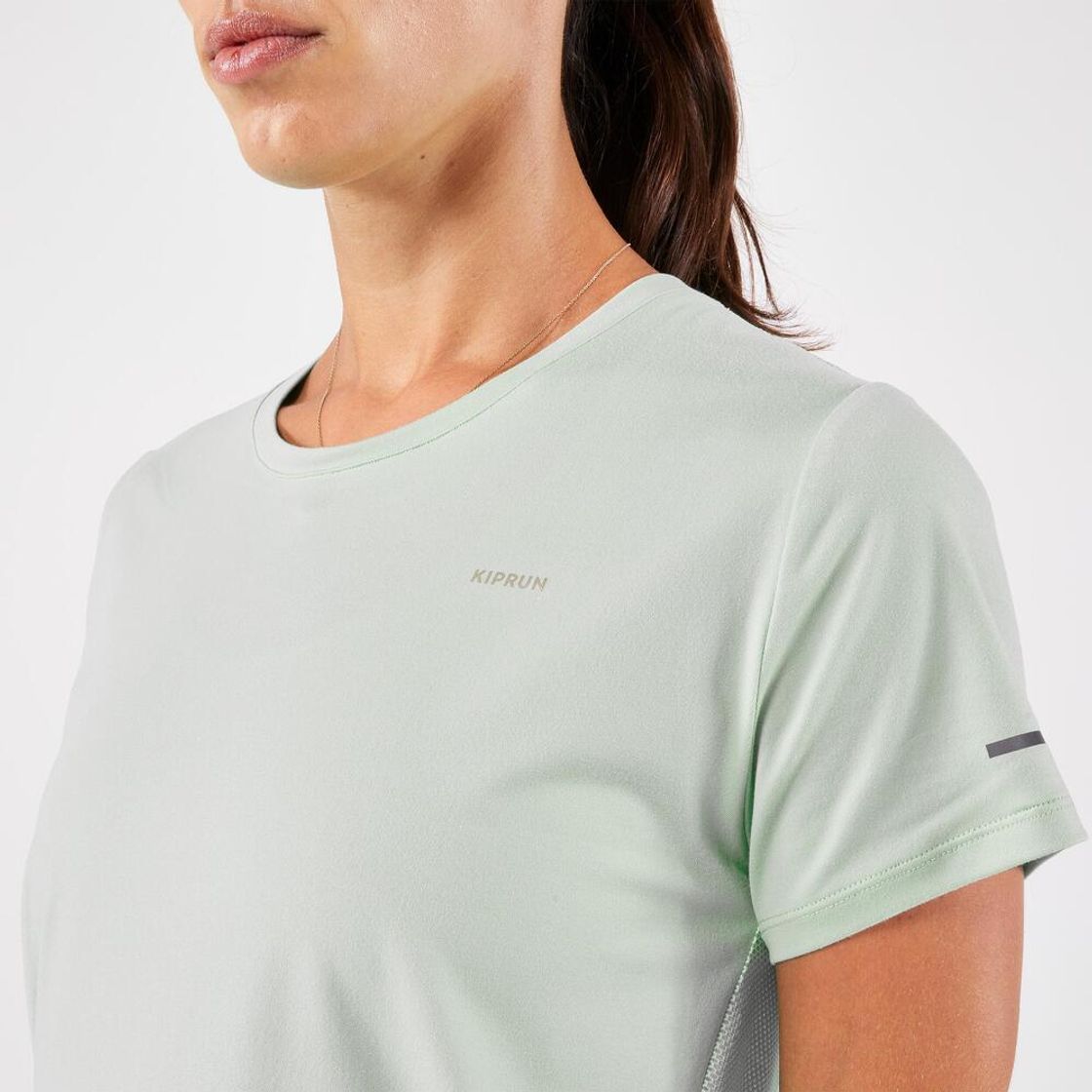데카트론 여성 러닝 반팔 티 런 드라이 500 프로즌 그린(Decathlon Women's Running Short-Sleeved T-shirt Run Dry 500 Frozen Green) - 5