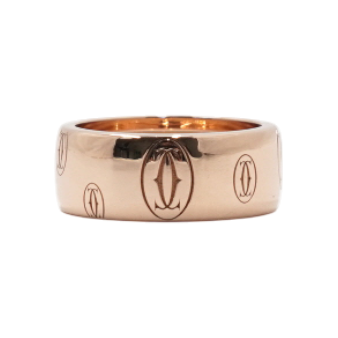ITPCSOIJLO9B Cartier 18K Pink Gold Happy Birthday Double C Logo Large Ring