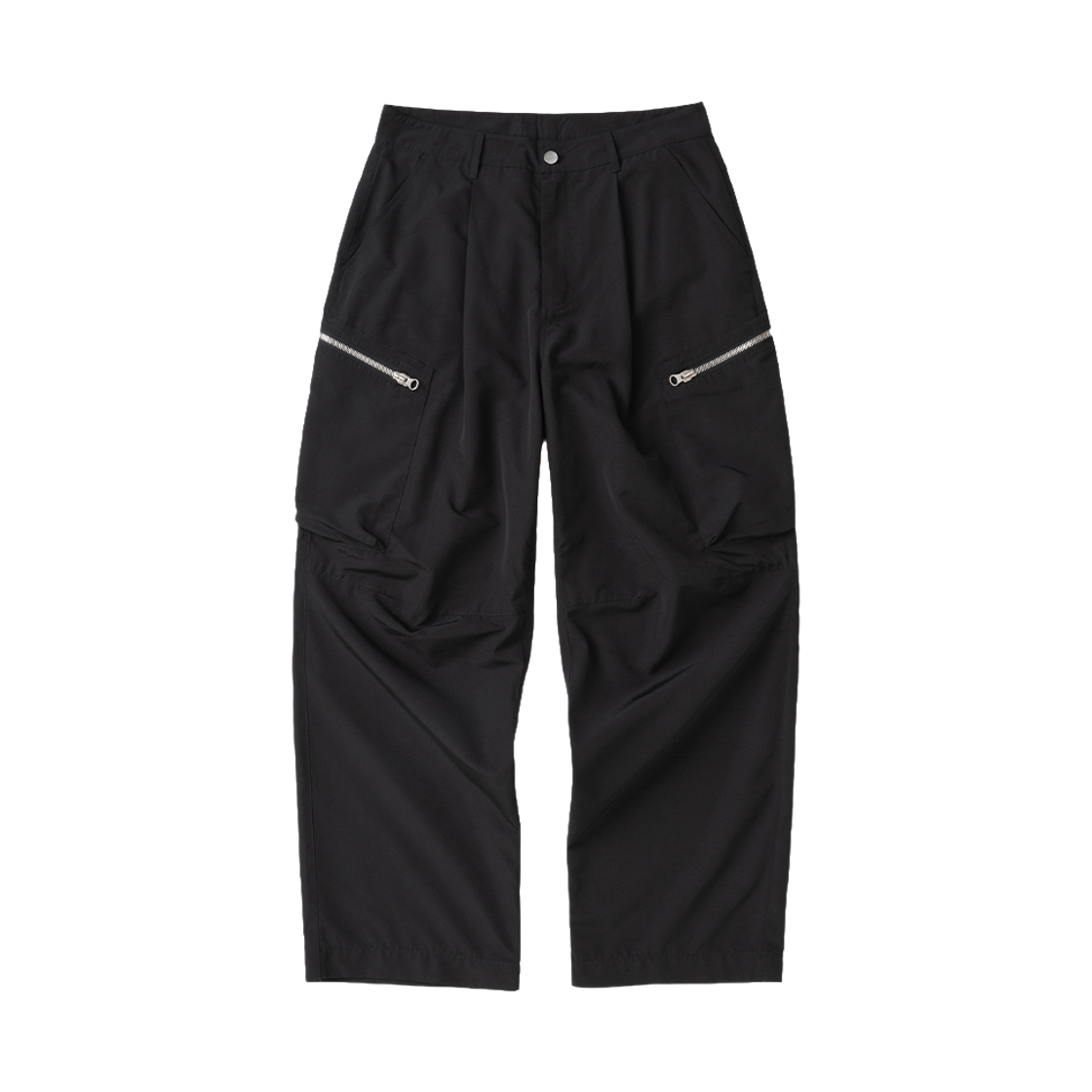 K26FWUP03BK Knitted Tech Zipper Cargo Pants Black