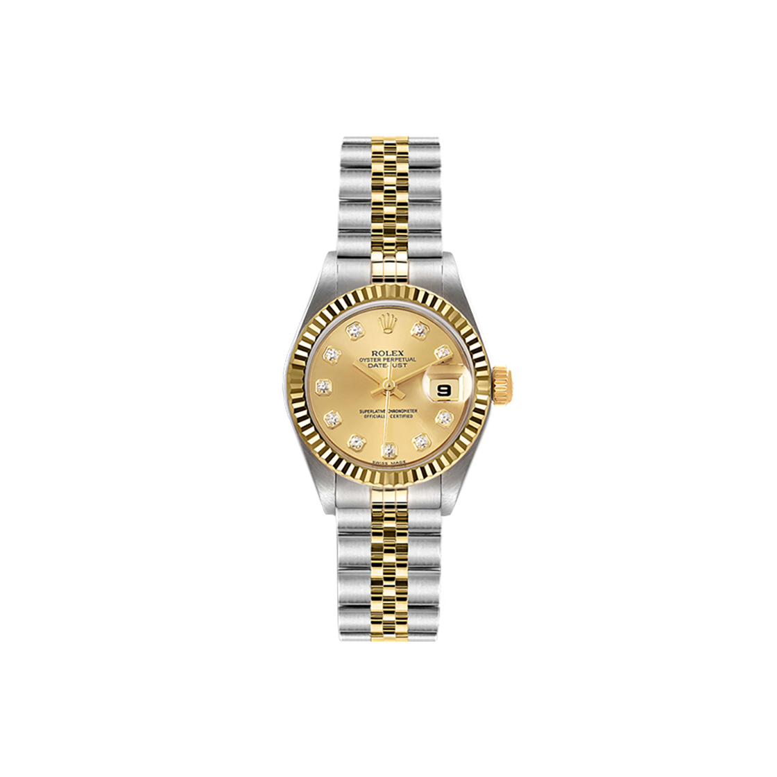ITPN9UKIRDDA Rolex Datejust Champagne 10P Jubilee