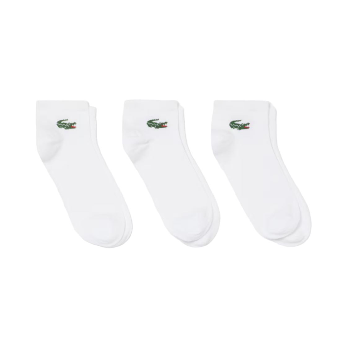 RA9185-51-001 (W) Lacoste Low Socks White (3 Pack)