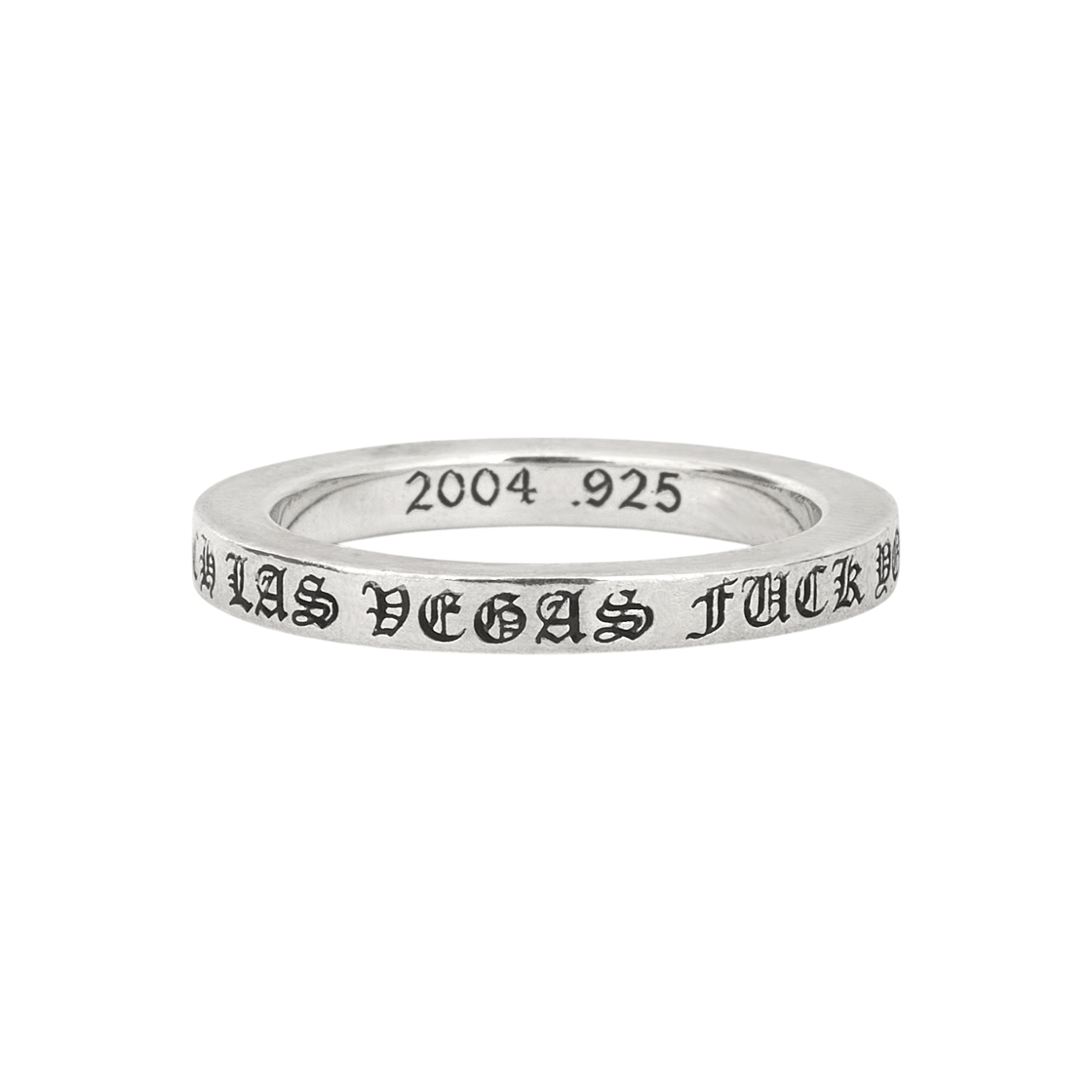 - Chrome Hearts Spacer Fuck You Ring 3mm Silver - Las Vegas Exclusive