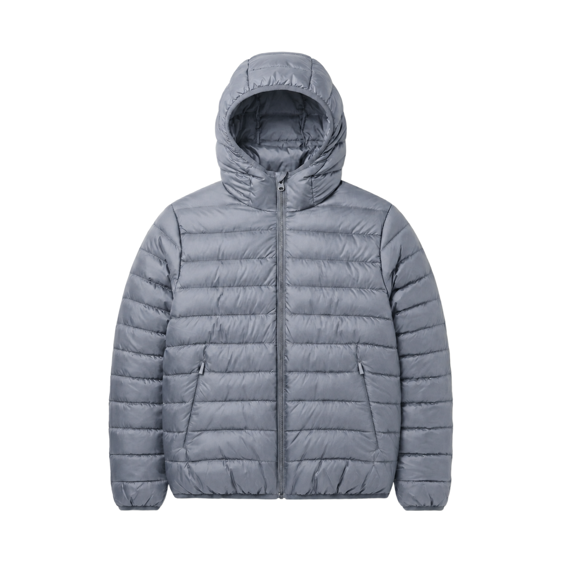 GC초경량후드패딩-그레이 GCLIP Essential Hooded Zip-Up Padded Jumper Gray