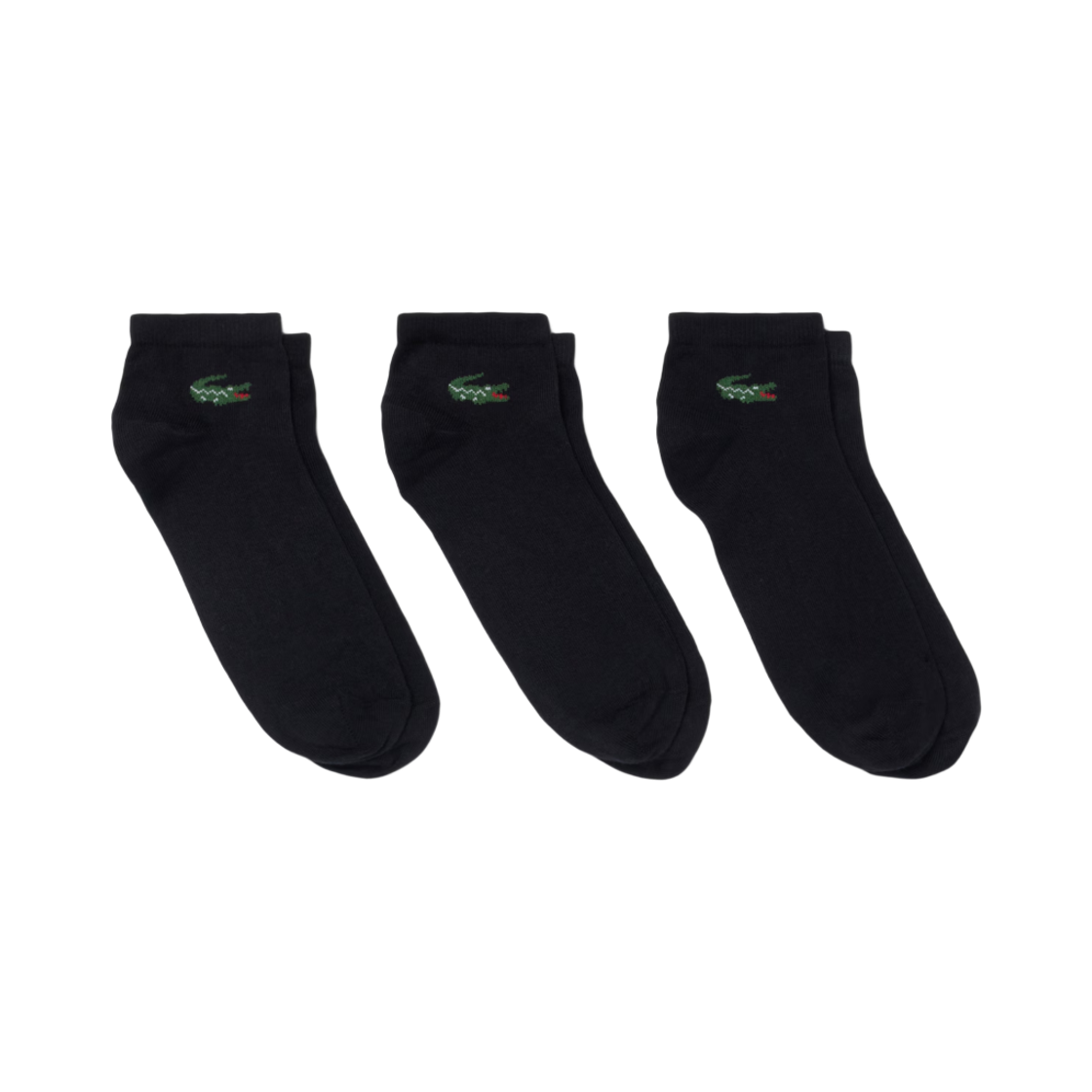 RA9185-51-031 (W) Lacoste Low Socks Black (3 Pack)