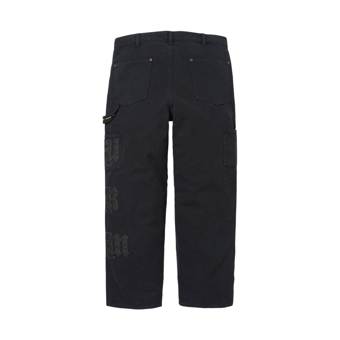 슈프림 레더 아플리케 더블 니 페인터 팬츠 블랙 - 26FW(Supreme Leather Applique Double Knee Painter Pant Black - 26FW) - 2