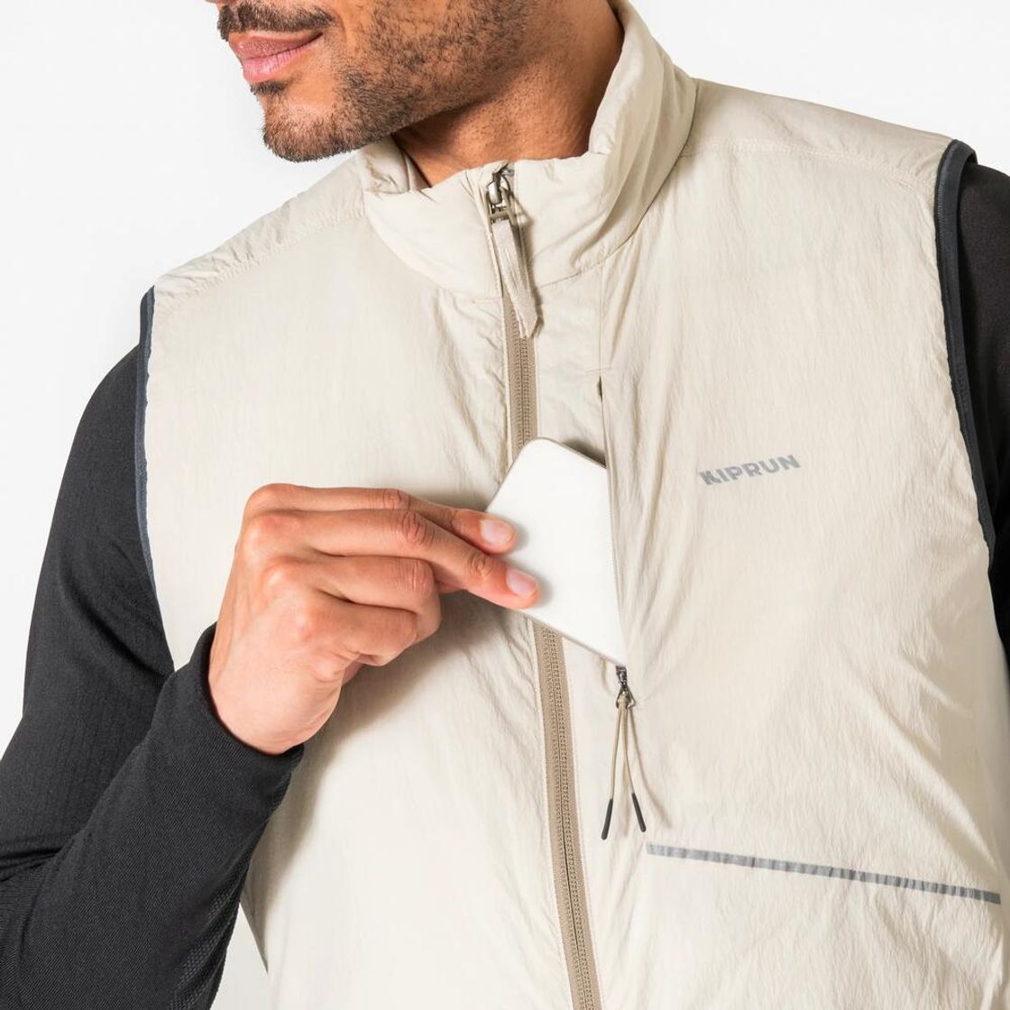 데카트론 남성 러닝 패딩 베스트 런 웜 500 린넨 베이지(Decathlon Men's Running Padded Vest Run Warm 500 Linen Beige) - 6