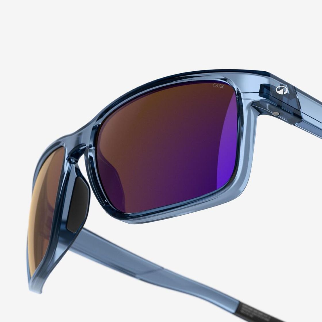 데카트론 스포츠 미러렌즈 스퀘어 선글라스 익스플로어 500 스톰 블루(Decathlon Sports Mirrored Square Sunglasses Explore 500 Storm Blue) - 7