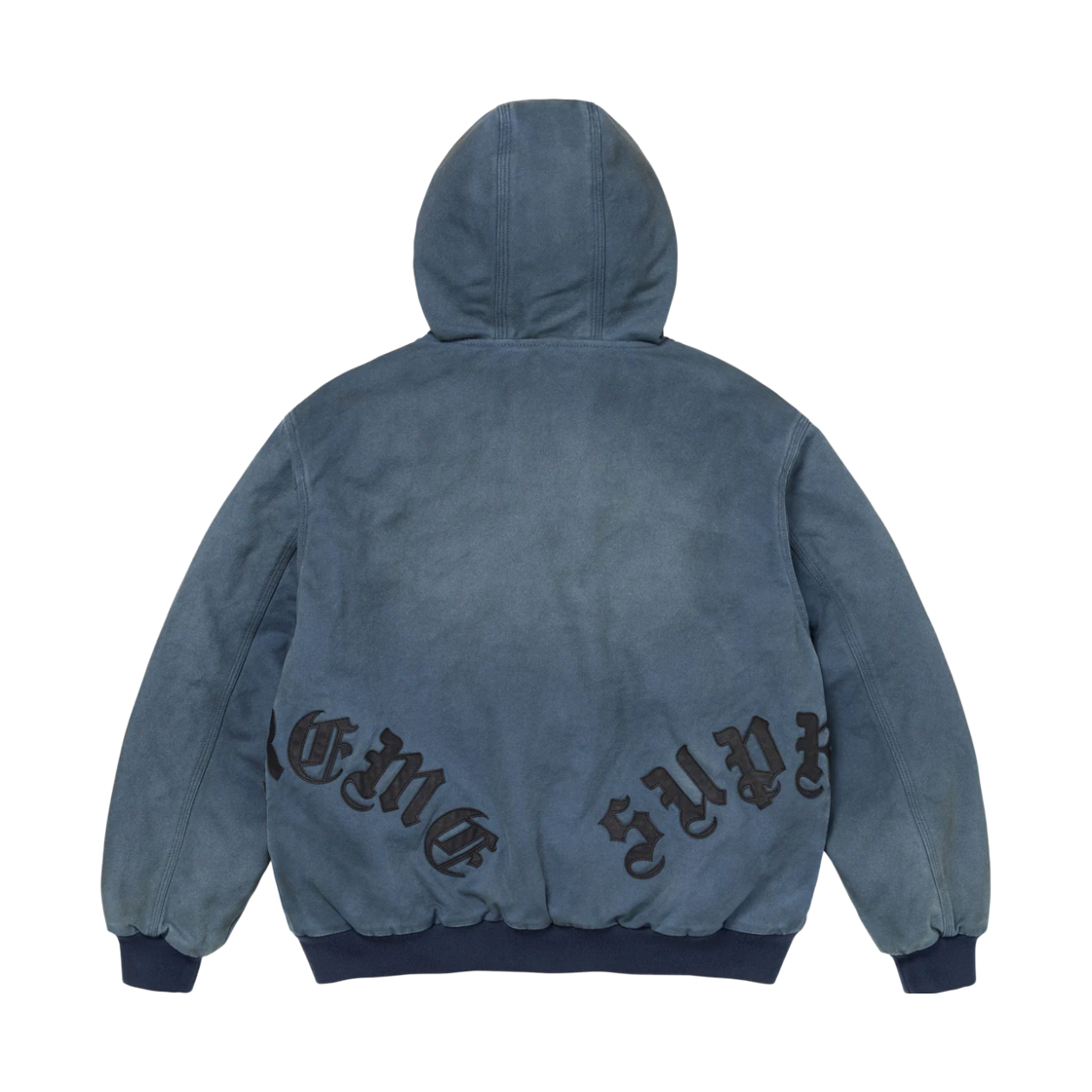 슈프림 레더 아플리케 후드 워크 자켓 네이비 - 26FW(Supreme Leather Applique Hooded Work Jacket Navy - 26FW) - 2
