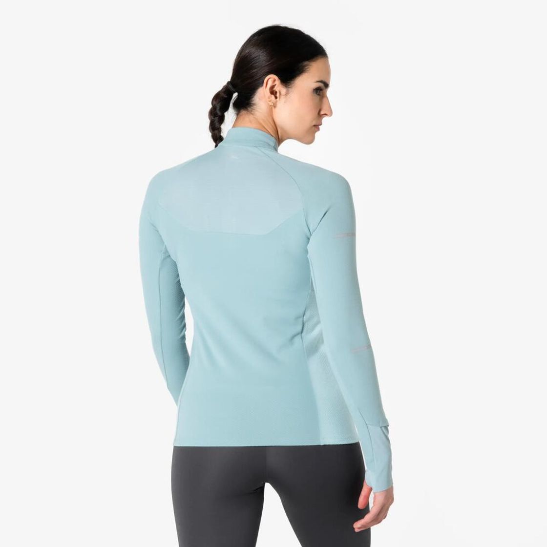 데카트론 여성 하프집 러닝 긴팔 티 런 웜 900 레이니 블루(Decathlon Women's Half-Zip Running Long-Sleeved T-shirt Run Warm 900 Rainy Blue) - 7