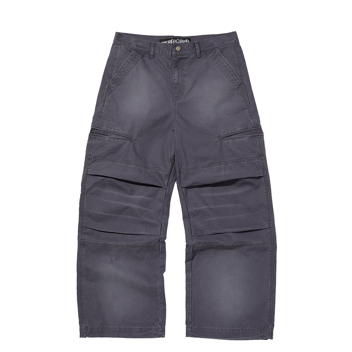 스웨이드 유틸리티 카고 팬츠 네이비(Suade Utility cargo pants Navy) - 1