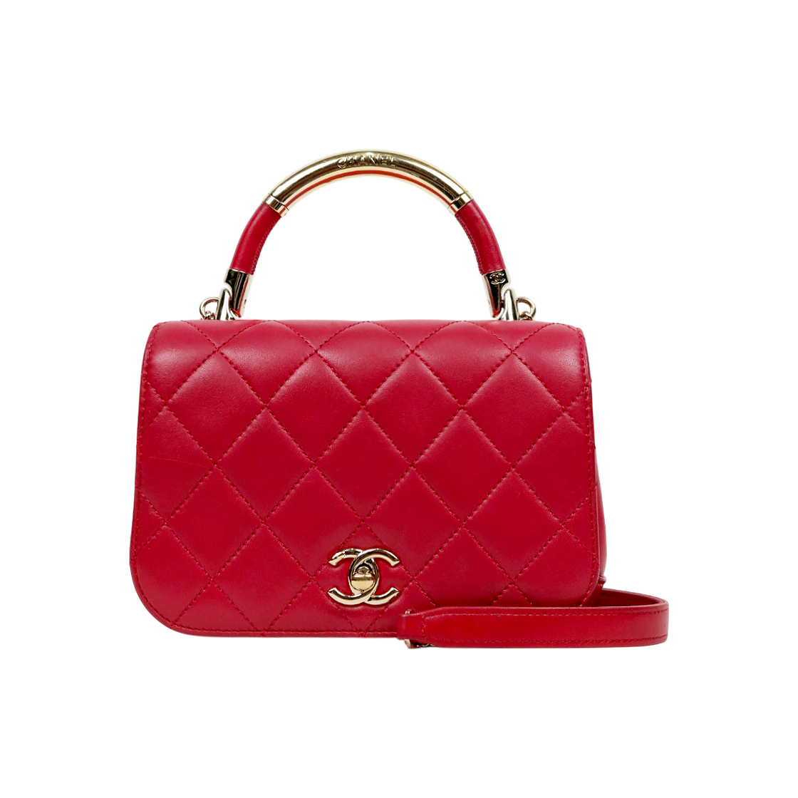 ITMWT9KVKHCH Chanel Pink Lambskin Chic Top Handle Tote Bag