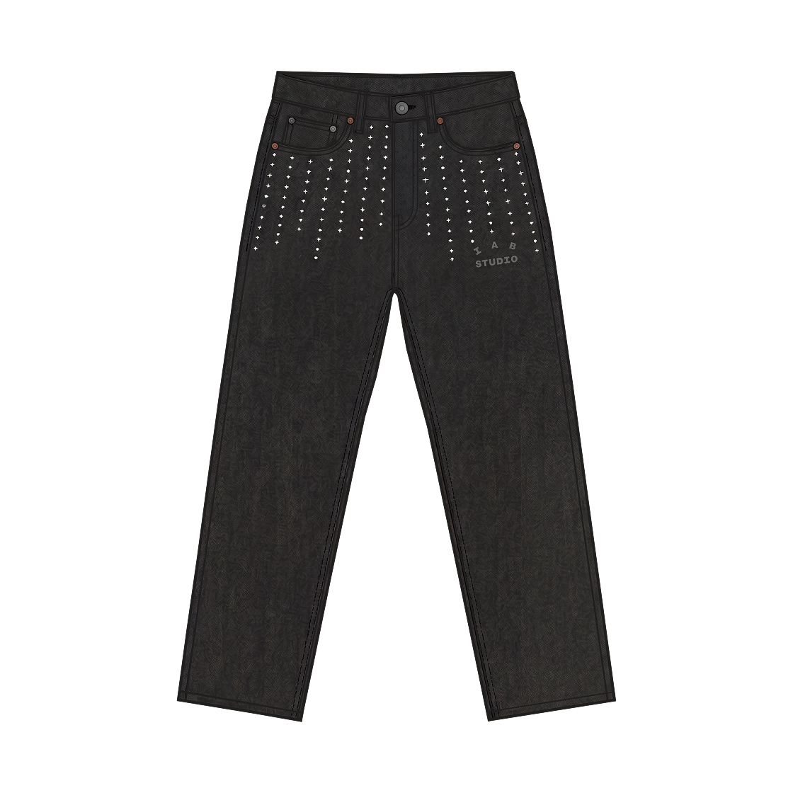 - IAB Studio x Kusneuf Reworked Denim Pants Black