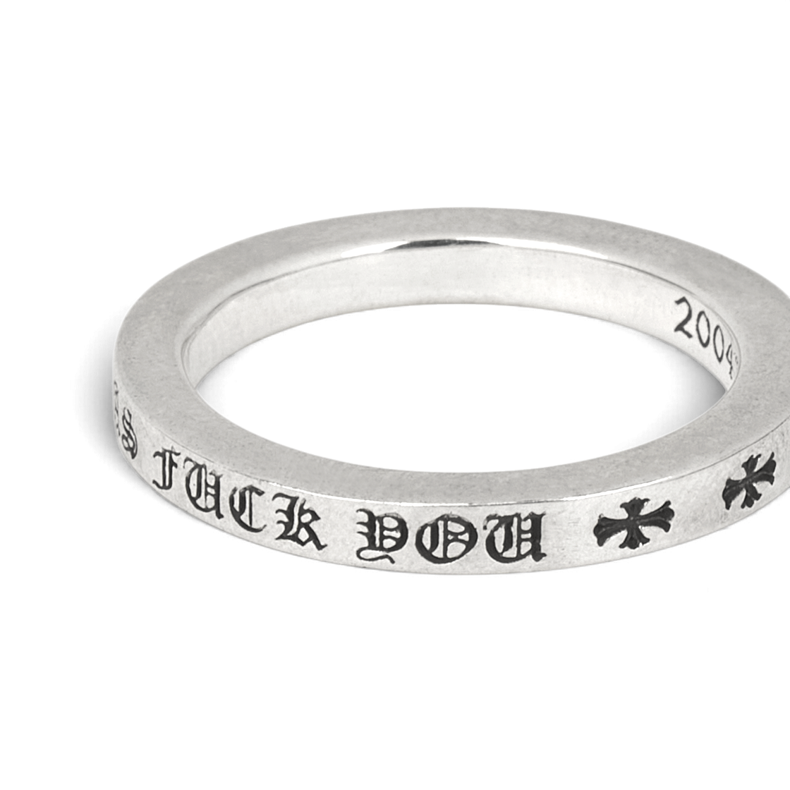 크롬하츠 스페이서 퍽 유 링 3mm 실버 - 라스베이거스 익스클루시브(Chrome Hearts Spacer Fuck You Ring 3mm Silver - Las Vegas Exclusive) - 3