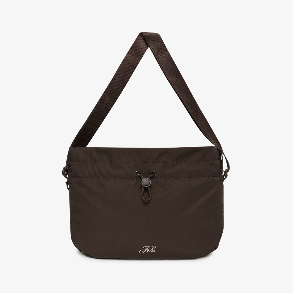 [5% 적립] 휠라 나일론 셔링 에센셜 크로스백 다크브라운([5% 적립] FILA Nylon Shirring Essential Cross Bag Dark Brown) - 2