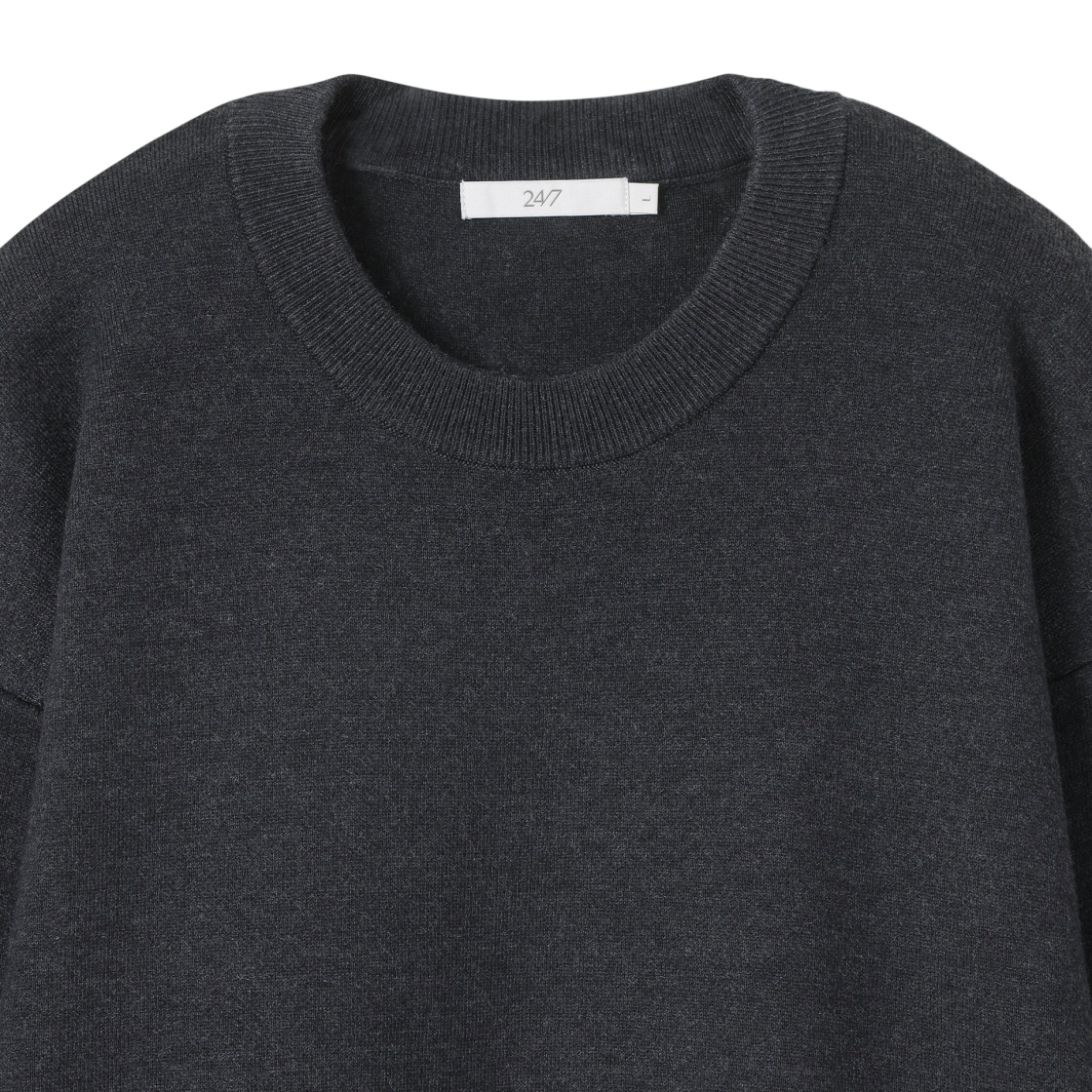 24/7 시리즈 더블니스 하이 덴시티 크루 니트 다크 차콜(24/7 series Doubleness Highgauge Knit Dark Charcoal) - 3