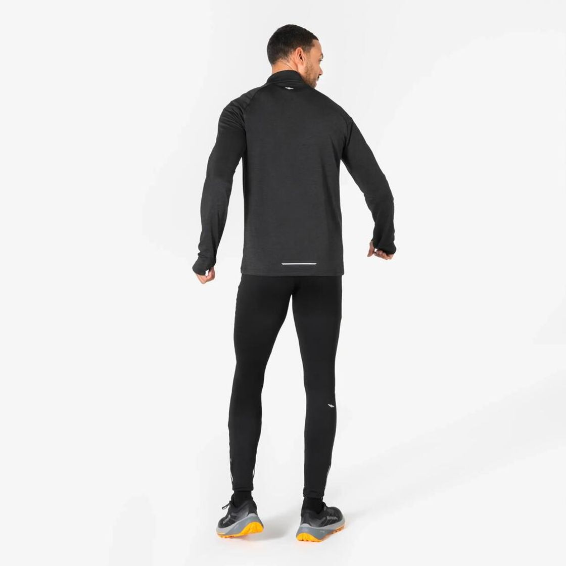 데카트론 남성 하프집 러닝 긴팔 티 런 웜 100 스모크 블랙(Decathlon Men's Half-Zip Running Long-Sleeved T-shirt Run Warm 100 Smoke Black) - 8